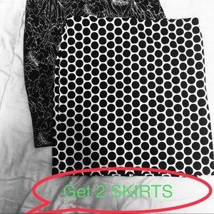 🖤🎀2 Black & White Pencil Skirts🎀🖤